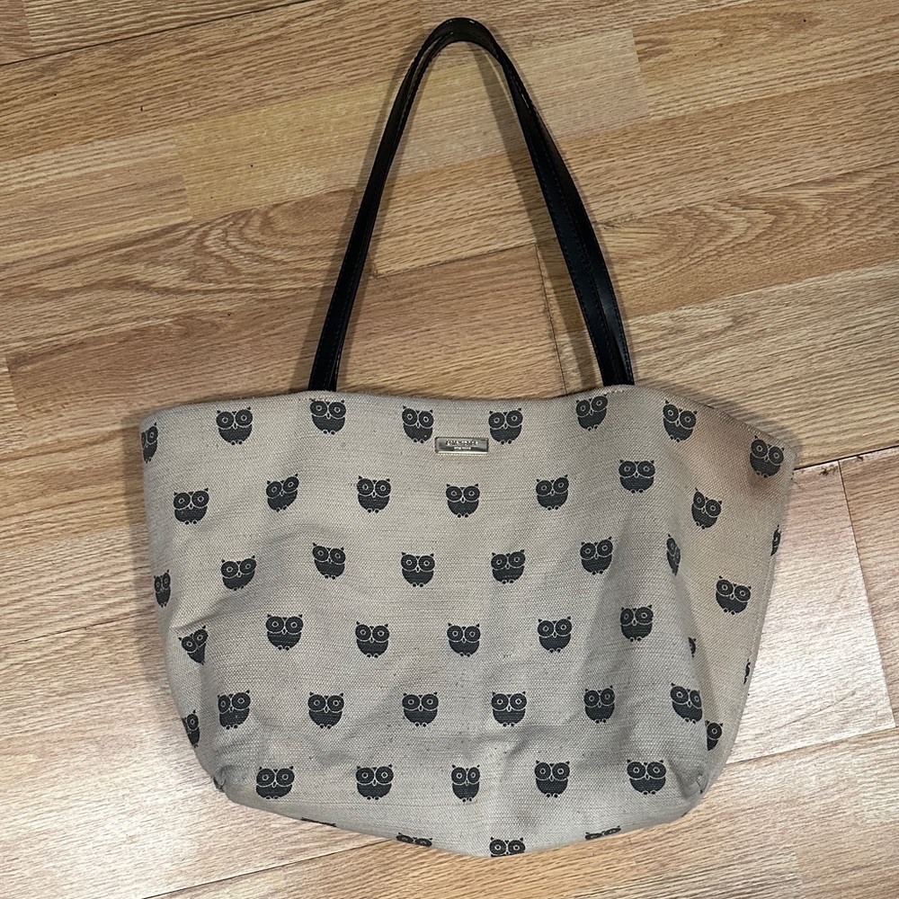 Kate Spade Black and Tan Owl Tote